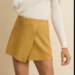 NWT Mustard Faux Suede Skorts